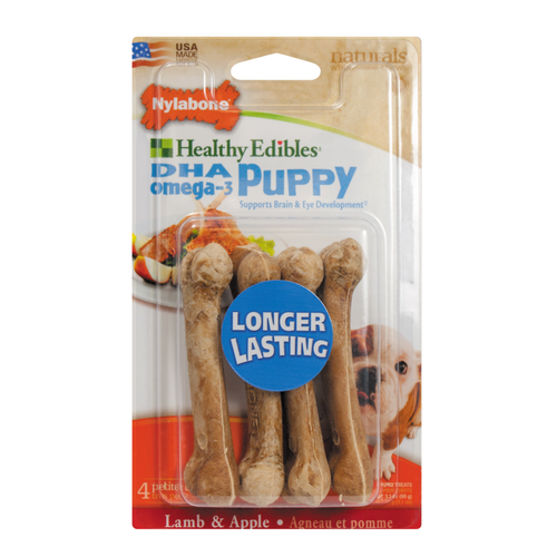 Nylabone Healthy Edibles Puppy Lamb And Apples Dog Treats (Regular: 3-pack)