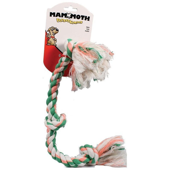 MAMMOTH FLOSSY CHEWS COLOR 3 KNOT ROPE TUG (20 IN, MULTI)