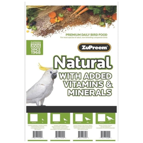ZUPREEM NATURAL WITH ADDED VITAMINS & MINERALS LG PARROT