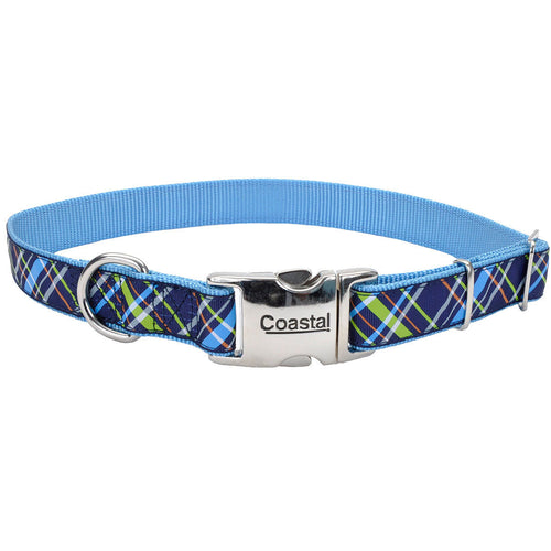 Coastal Pet Products Ribbon Adjustable Dog Collar with Metal Buckle